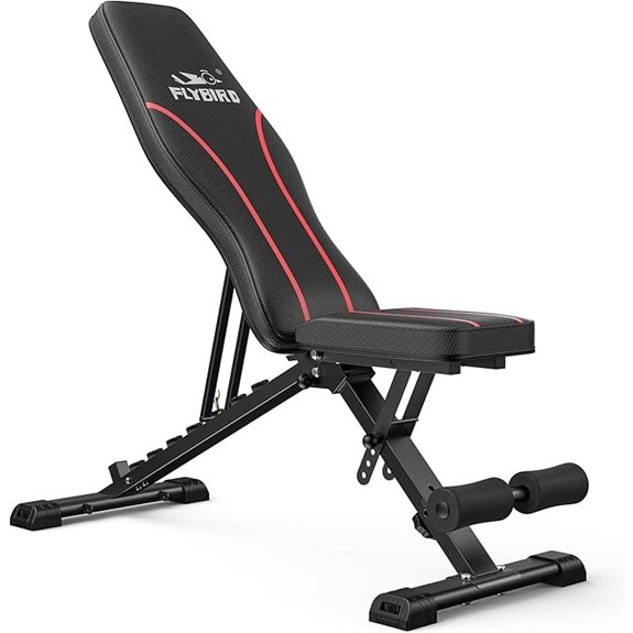 FLYBIRD Adjustable Utility Weight Bench (Black)