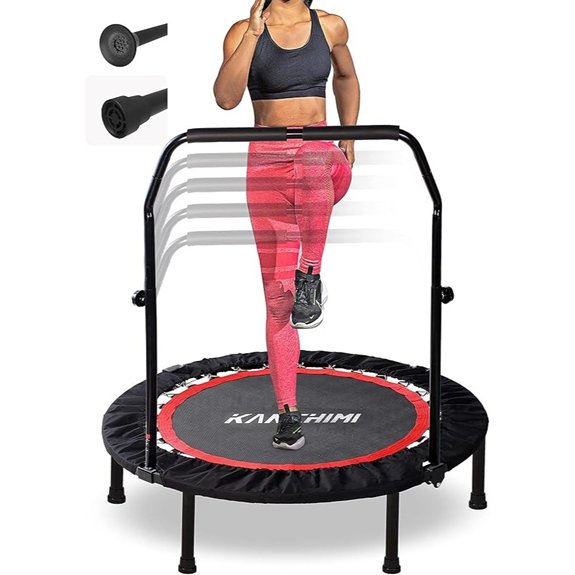 Kanchimi Folding Mini Fitness Trampoline with Handle