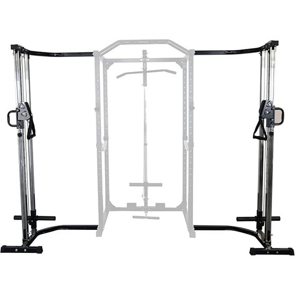 Black Cable Crossover Attachments for Home Gym