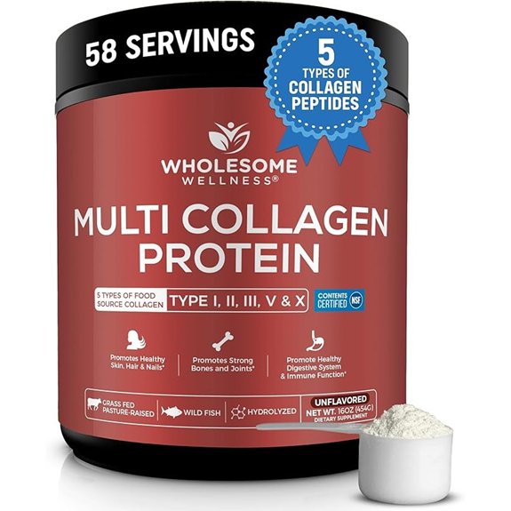 Wholesome Wellness Premium Multi Collagen Peptides Protein Powder