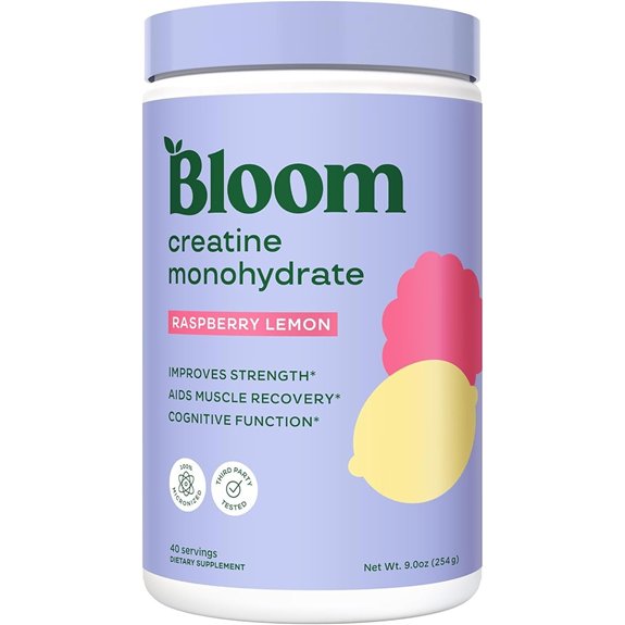 Bloom Nutrition Creatine Monohydrate Powder Raspberry Lemon
