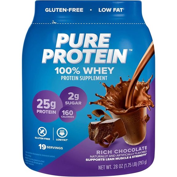 Pure Protein Whey Protein Powder Rich Chocolate