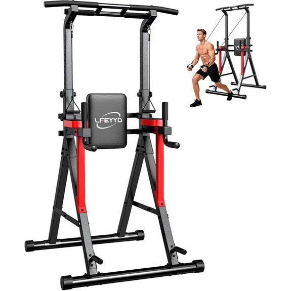 Power Tower Pull Up Bar & Dip Station